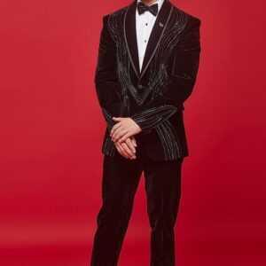 Embellished Tuxedo 2-Piece Suit