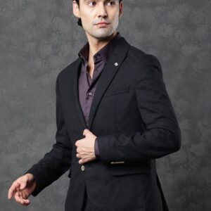 Slim-Fit Single-Breasted Casual Blazer