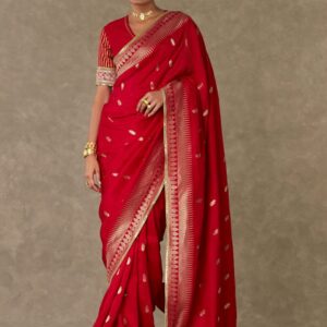 Ethnic Motifs Woven Design Zari Saree