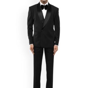 Striped Shawl collar Double Breasted Tuxedo Three-Piece Suit