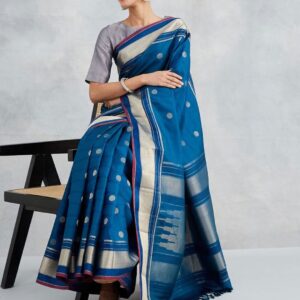 Women Woven Design Zari Silk Blend Saree