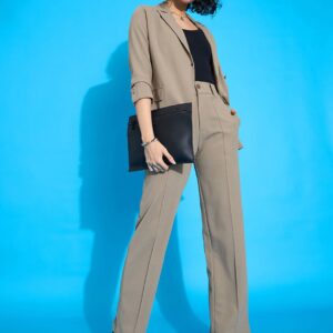Women Straight Fit High-Rise Trousers
