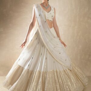 Embroidered Mirror Work Ready to Wear Lehenga & Blouse With Dupatta