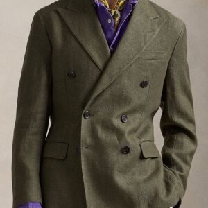 Slim-Fit Double Breasted Tailored Blazer