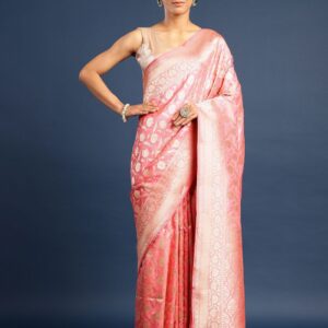 Woven Design Zari Pure Katan Silk Banarasi Saree With Unstiched Blouse Piece