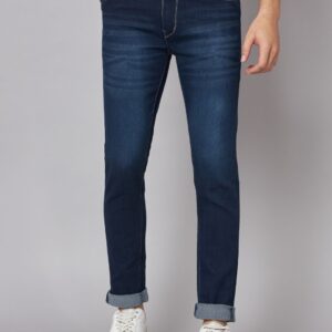 Men Classic Slim Fit Mid-Rise Light Fade Jeans