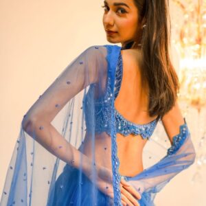 Tiered Mirror Work Ready to Wear Lehenga Set