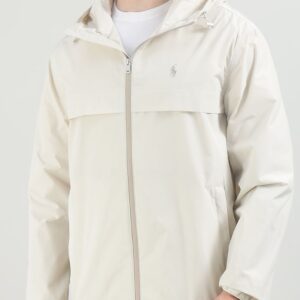 Men Hooded Solid Casual Windcheater Padded Jacket