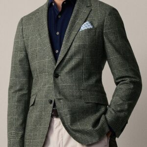 Men Checked Single-Breasted Blazers