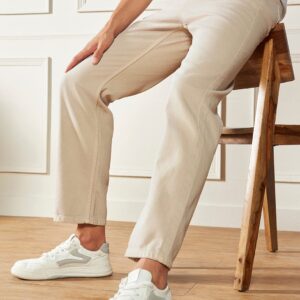 Men Relaxed Fit Clean Look Ecru Pure Cotton Jeans