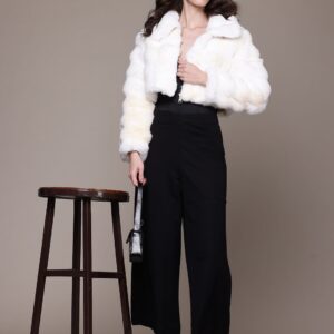 Faux Fur Crop Puffer Jacket