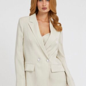 Peaked Lapel Double-Breasted Casual Blazer