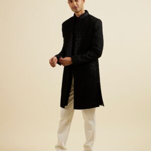 Men Sequinned Embroidered Sherwani Set