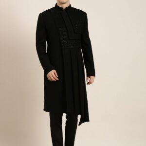 Draped Embroidered Indowestern Sherwani Set