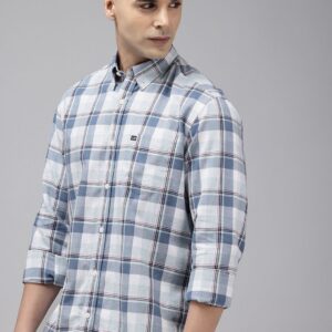 Pure Cotton Manhattan Slim Fit Checked Casual Shirt