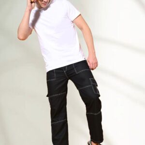Men Classic Straight Fit Cargo Styles Jeans