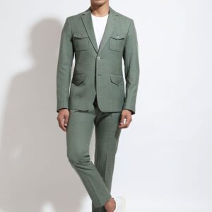 Notched Lapel Slim-Fit Single Breasted Satin Formal Blazer