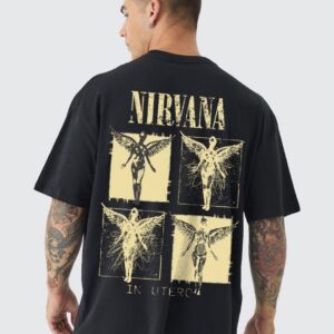 Men Nirvana Printed Oversized T-shirt