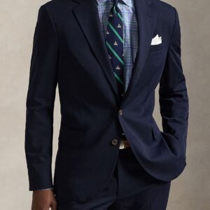 Men Solid Twill Single Breasted Blazer