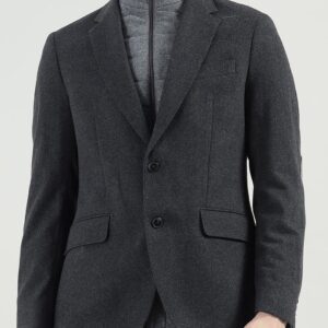 Notched Lapel Slim-Fit Single Breasted Blazer