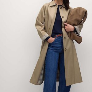 Women Single-Breasted Stormwear Longline Car Coat